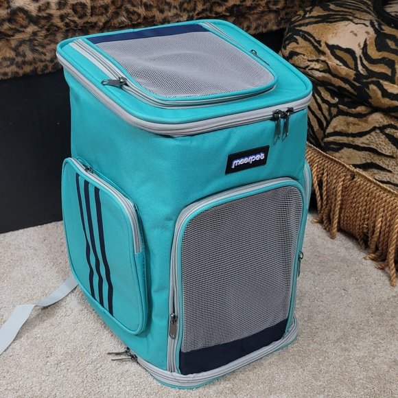 Pet Carrier Dog Cat Backpack Teal - Picture 1 of 2